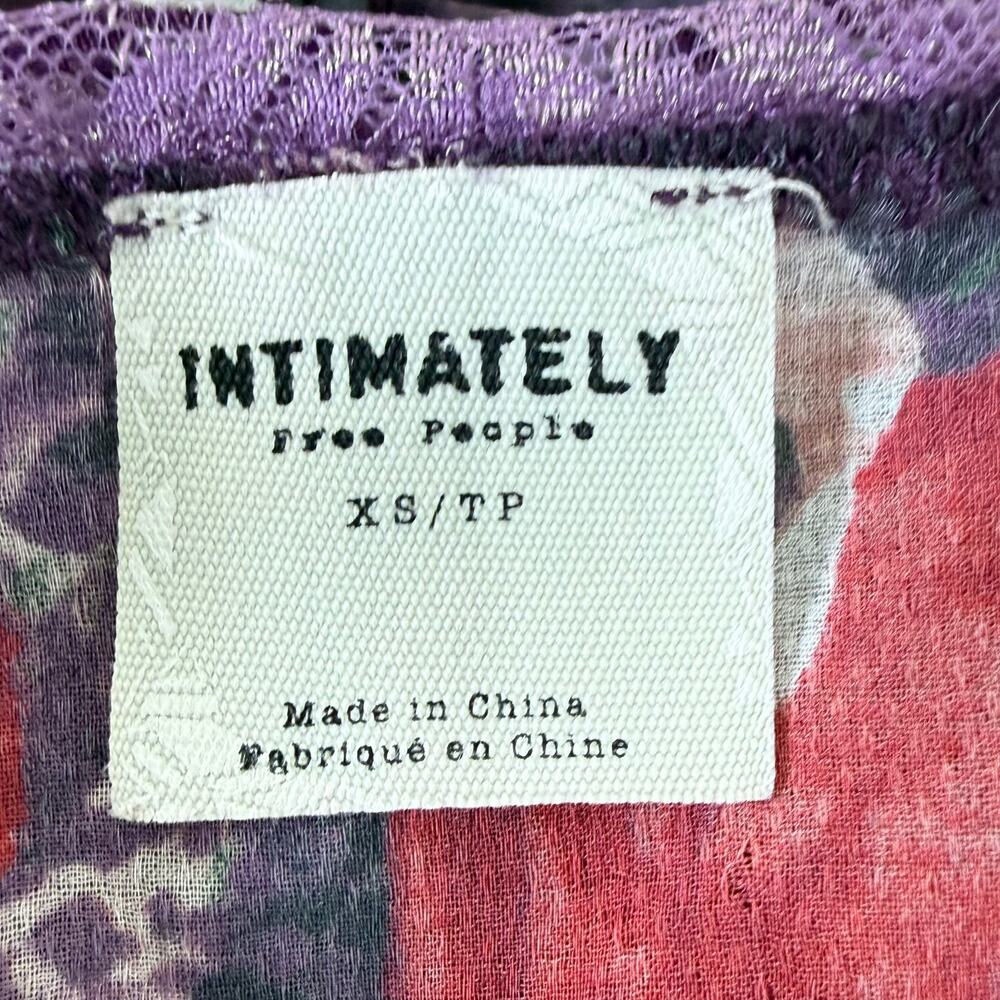 Intimately Free People Floral Asymmetric Oversized Cami Top Fairy Romantic XS - Picture 5 of 8